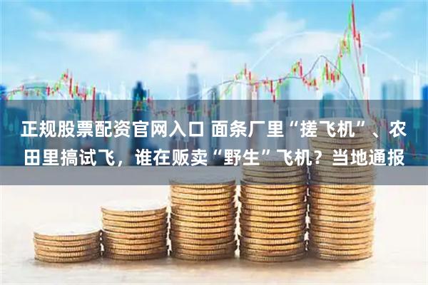 正规股票配资官网入口 面条厂里“搓飞机”、农田里搞试飞，谁在贩卖“野生”飞机？当地通报